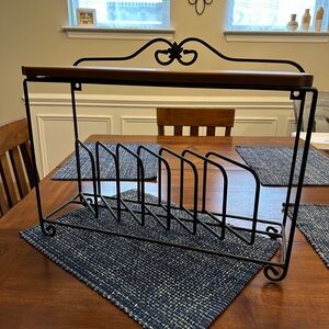 Longaberger Wrought Iron Plate Holder with Shelf